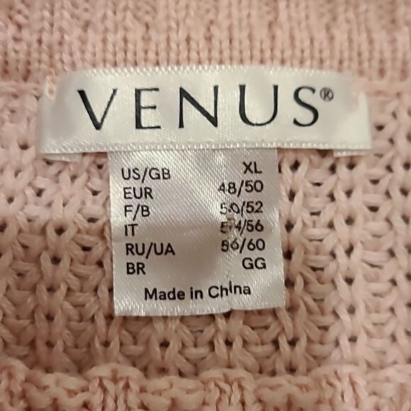 Venus pink‎ off the shoulder cotton blend  sweater size xl - Picture 3 of 5